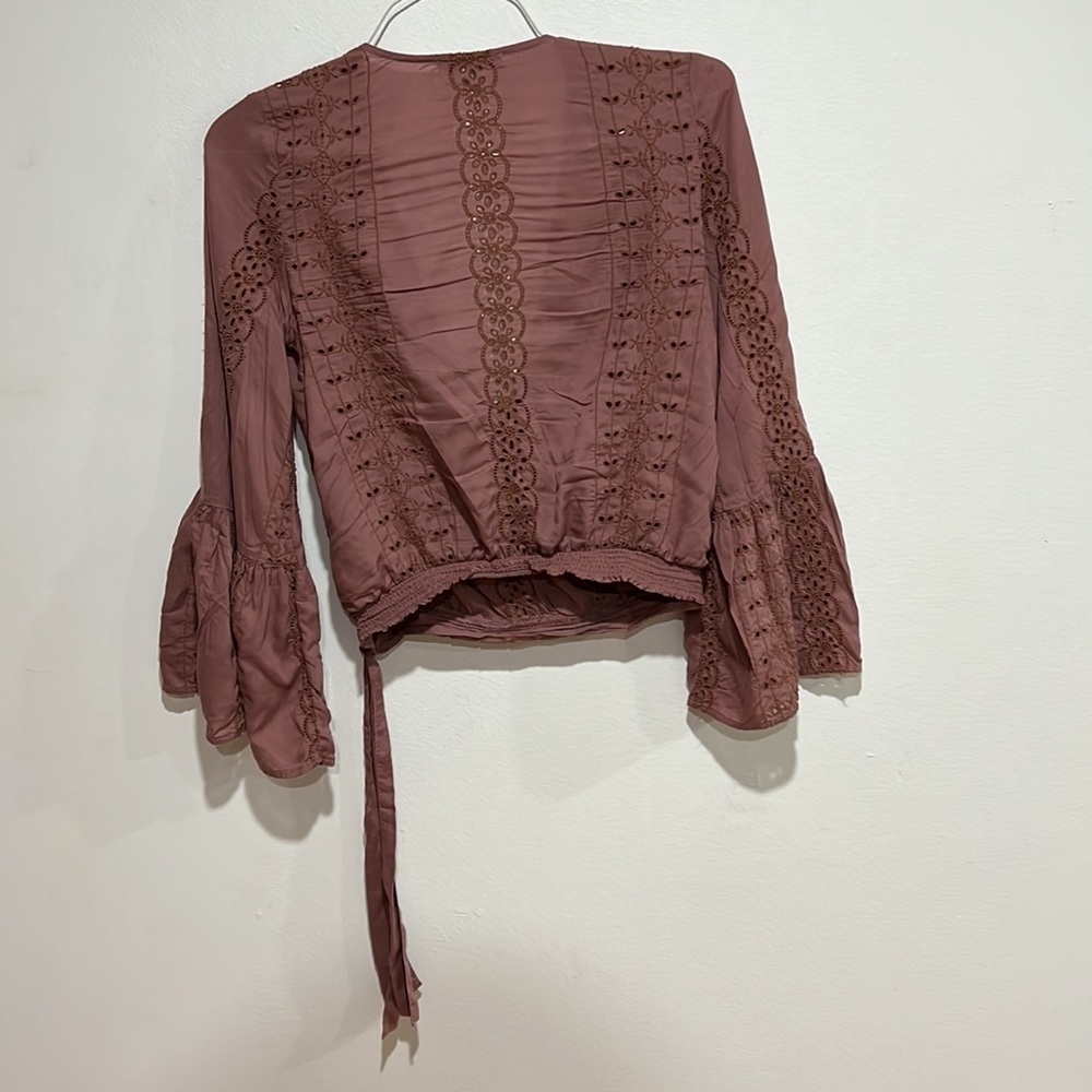 American Eagle pink rose top size:XS - Picture 5 of 7